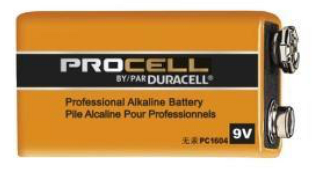 Duracell Procell 9V Alkanline Batteries, 12 pc