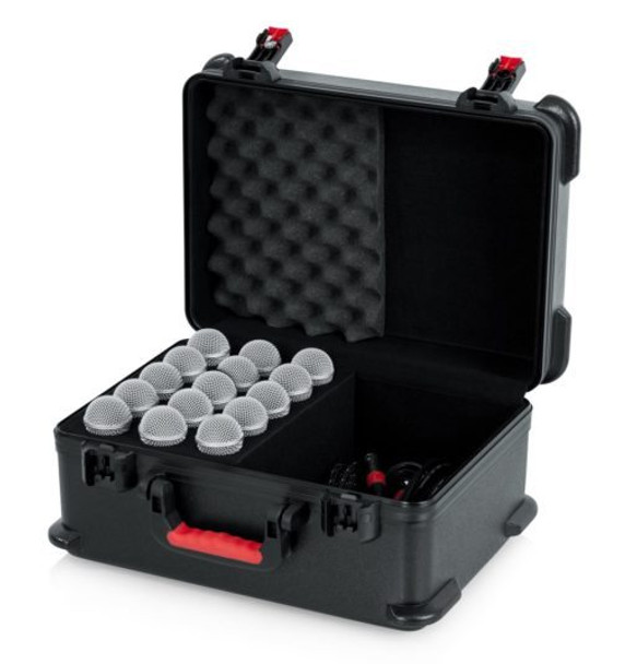 Gator GTSA-MIC15 TSA ATA Molded Case w/ Drops for (15) Mics