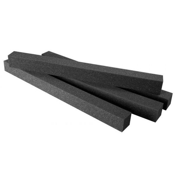 Ultimate Acoustics Foam Edging, 24" x 2" x 2", Charcoal, Pack of 24