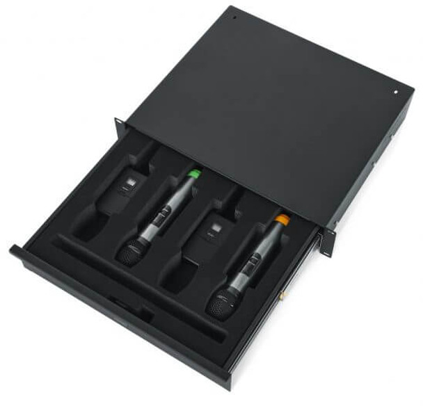 Gator Wireless Microphone Drawer; 2U