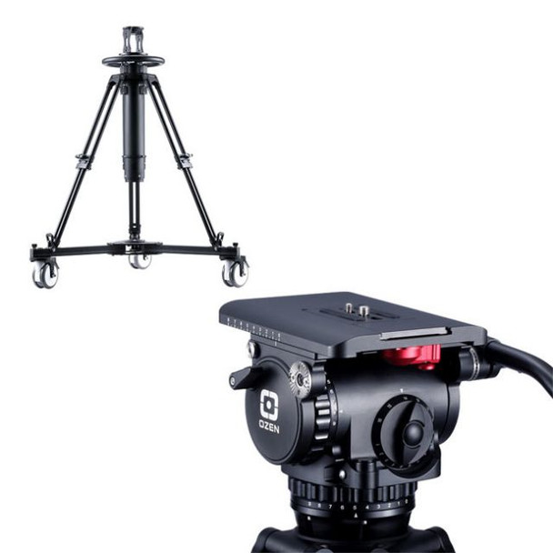 OZEN 20PED50 100mm AGILE 20 E-Z LOAD Tripod System with PED50 Pedestal