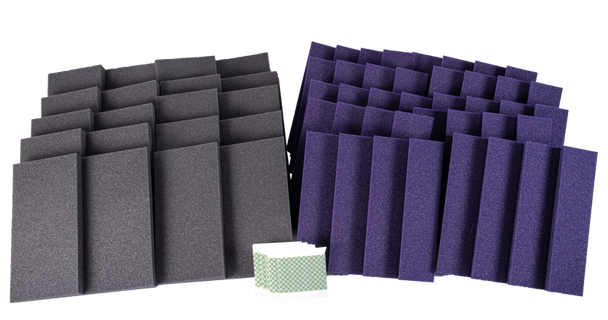 Auralex Streamer Starter Kit: 20x 2x12" Purple & Charcoal DST112 Panels