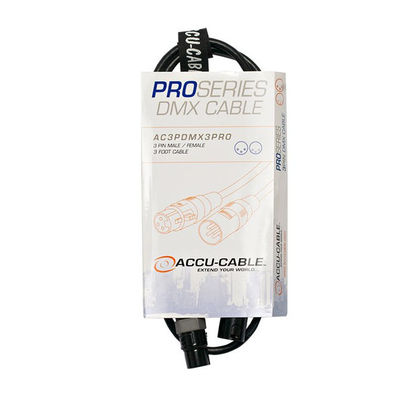 ADJ AC3PDMX3PRO Pro Series 3-foot DMX Cable