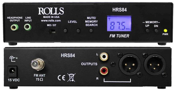 Rolls HRS84 Digital FM Tuner with XLR's