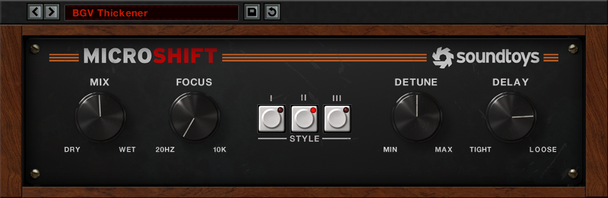 Soundtoys MicroShift Pitch Shifter Plug-In