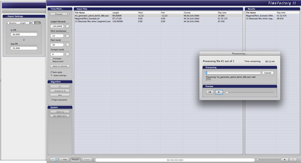 Zynaptiq TIME FACTORY II: Precision Batch Time Stretching & Pitch Shifting