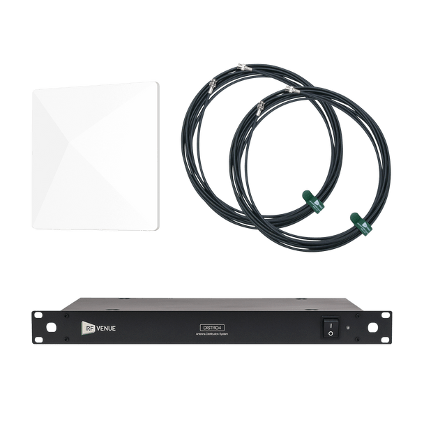 RF Venue DISTRO4 Antenna Distribution System & DA Antenna Bundle