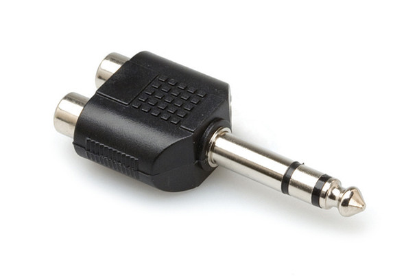 Hosa GPR-484 Adaptor Dual RCA to 1/4 in TRS