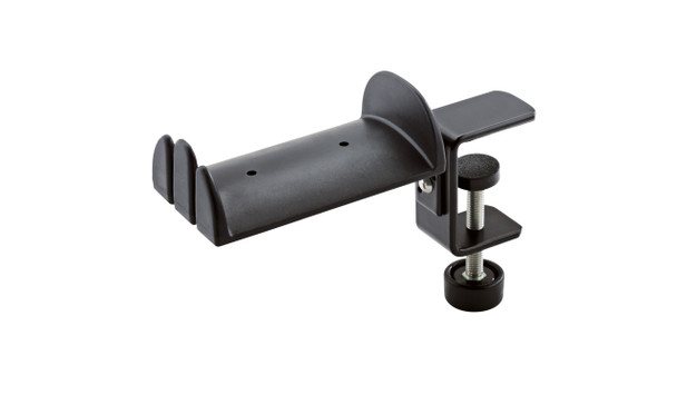 K&M 16090-000-55 Headphone Holder with Table Clamp - Black