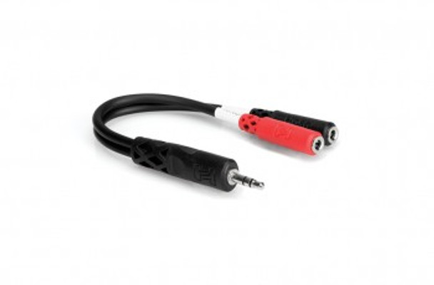 Hosa YMM-261 Stereo Breakout 3.5 mm TRS to Dual 3.5 mm TSF