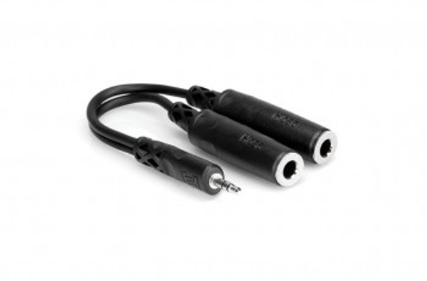 Hosa YMP-233 Y Cable 3.5 mm TRS to Dual 1/4 in TRSF