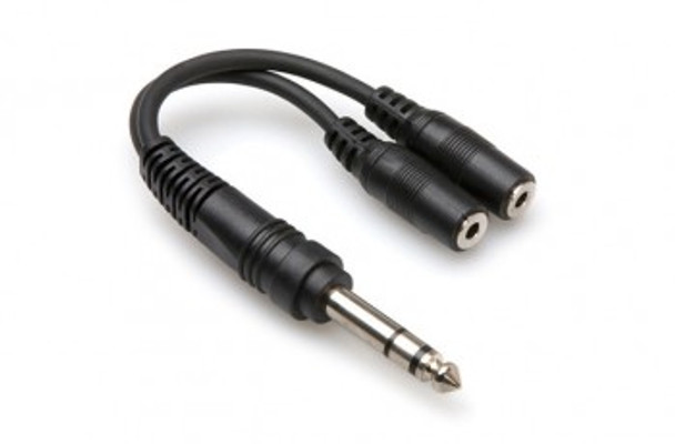 Hosa YMP-234 Y Cable 1/4 in TRS to Dual 3.5 mm TRSF