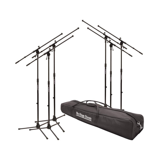 On-Stage Stands MSP7706 6 Euroboom Mic Stands with Bag