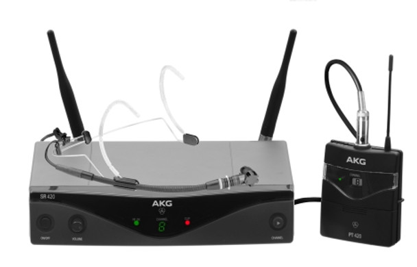 AKG WMS420 HEADWORN SET PROFESSIONAL WIRELESS MICROPHONE SYSTEM