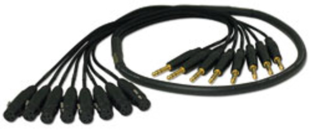 Mogami Gold 8-Channel Fan Out Snake Cable, XLR-F to TRS