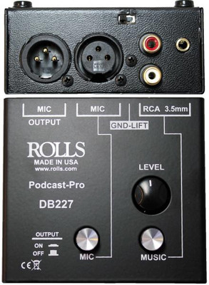 Rolls DB227 Podcast Pro mic/source passive mixer