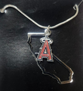 Los Angeles Angels Necklace Chain with State Shape Charm CO Z157-5460367608 Los Angeles Angels Necklace Chain with State Shape Charm CO Z157-5460367608