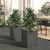 Planter Set of 2 Black Polypropylene 11.8x11.8x14.6 in. A949-364182