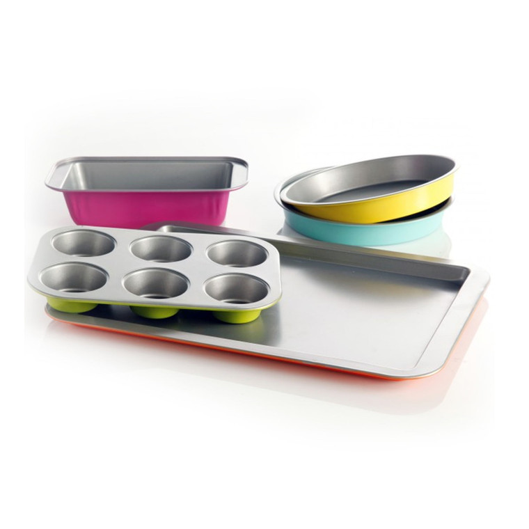 Gibson Home Color Splash Lyneham 5 pc Carbon Steel Bakeware Set D970-92286.05