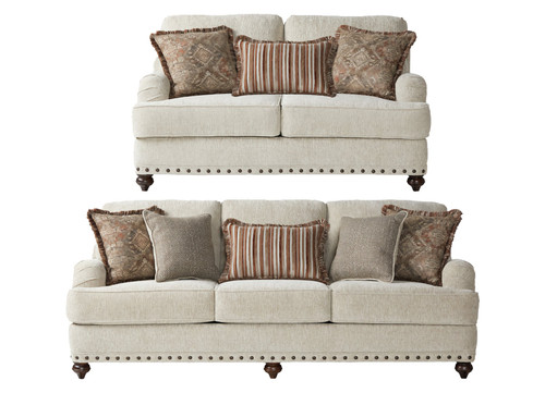 17285 Sofa & Loveseat Set: Cycle Hay