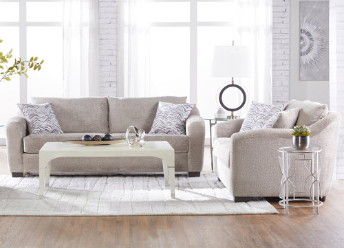 22250 Sofa & Loveseat Set: Compton Mushroom