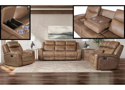 86501 Sofa & Loveseat Set: Montana Mocha