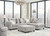 H-1852 Sectional Set: Galactic Light Gray