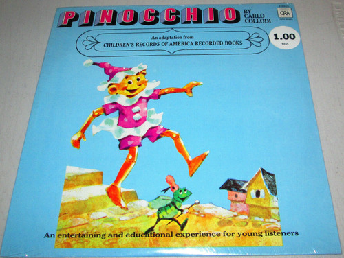 "Pinocchio by Carlo Collodi" SEALED LP-1974 Children's Records of America!