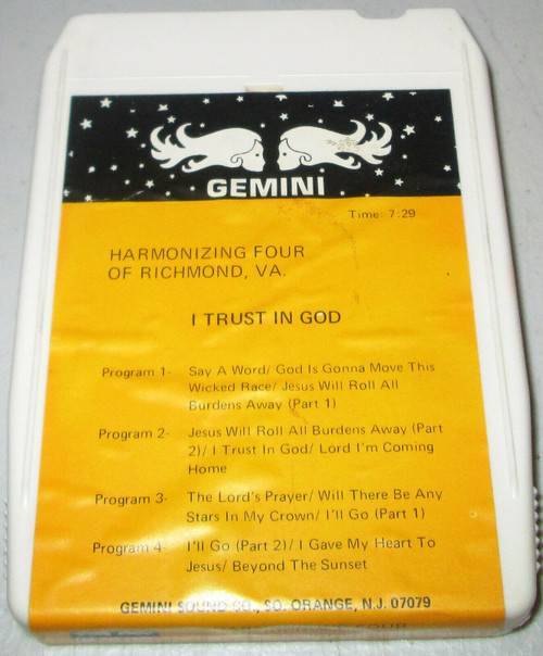 Harmonizing Four of Richmond, VA-I Trust in God 8-TRACK TAPE Gospel PLAY-TESTED!