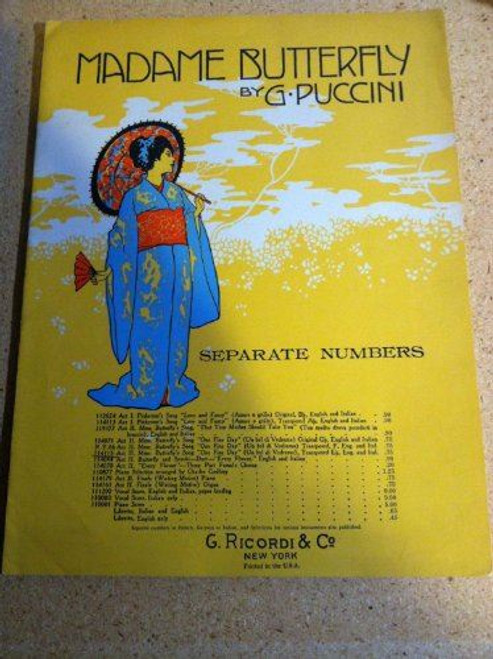 Madame Butterfly (Separate Numbers - Act II, Madame Butterfly's Song "One Fine D