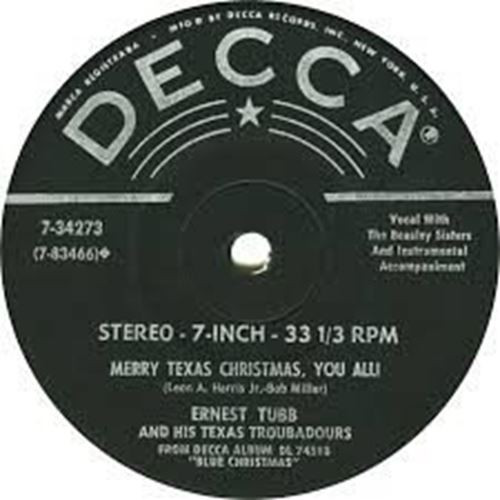 Ernest Tubb [Vinyl] Merry Christmas You All 7" JUKEBOX 33 1/3rpm