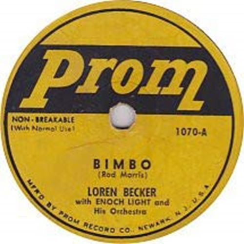 Loren Becker-"Bimbo/Heidi" 1954 10" 78rpm PROM Label ENOCH LIGHT EDDY MANSON [Vi