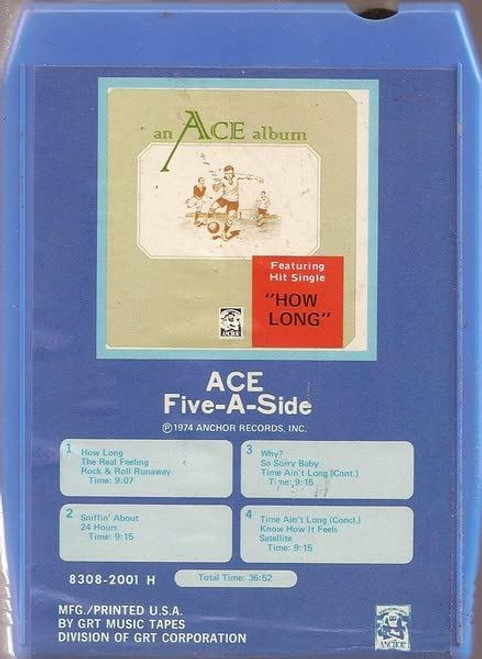 Ace-"Five-A-Side" 1974 8-TRACK TAPE Anchor Label