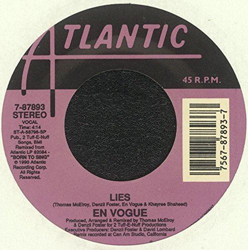 En Vogue-"Lies" 1990 Original 45rpm NM!