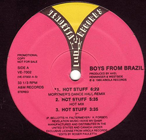 Boys From Brazil-"Hot Stuff" 1988 PROMO 12" Maxi-Single NM Donna Summer Cover