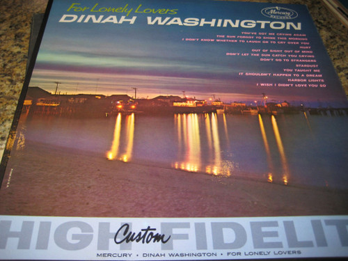 Dinah Washington-"For Lonely Lovers" 1960 Original MONO LP