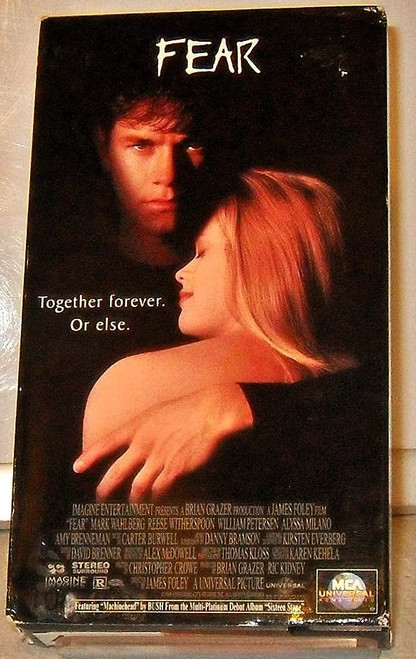 "Fear" 1996 VHS Tape MARK WAHLBERG REESE WITHERSPOON Erotic Thriller
