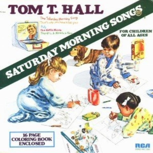 Tom T. Hall-"Saturday Morning Songs" 1979 Original LP w/ 16 PAGE COLORING BOOK