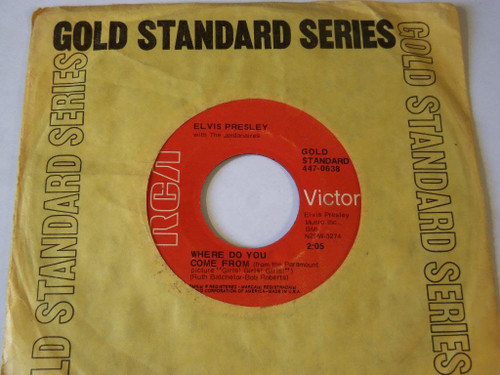 Elvis Presley-"Return To Sender/Where Do You Come From" 1970 GOLD STANDARD 45