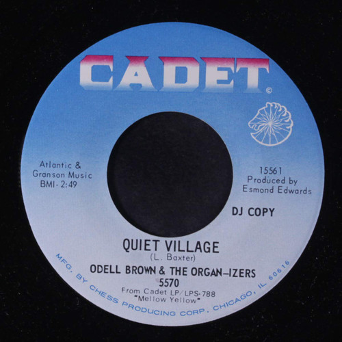 Odelll Brown & The Organ-Izers-"Mellow Yellow/Quiet Village" 1967 SOUL-JAZZ 45