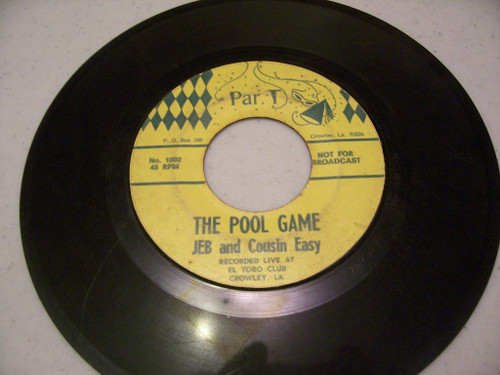 Jeb & Cousin Easy-"The Pool Game" COMEDY NOVELTY 45rpm Par T Label