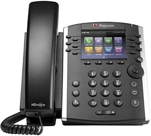 Polycom 2201-46104-001 VVX 400 IP Business PoE PHONE 12-Lines WORKING