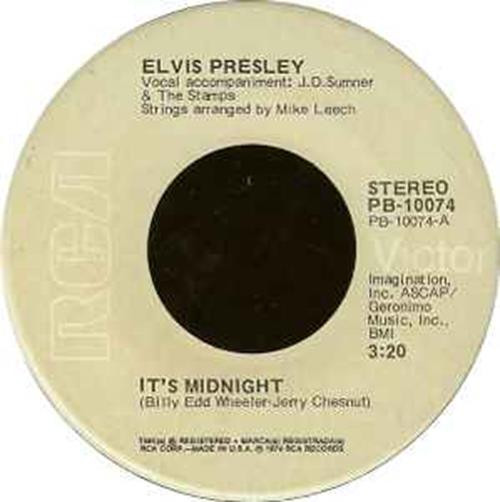 Elvis Presley-"It's Midnight/Promised Land" 1974 Original 45rpm
