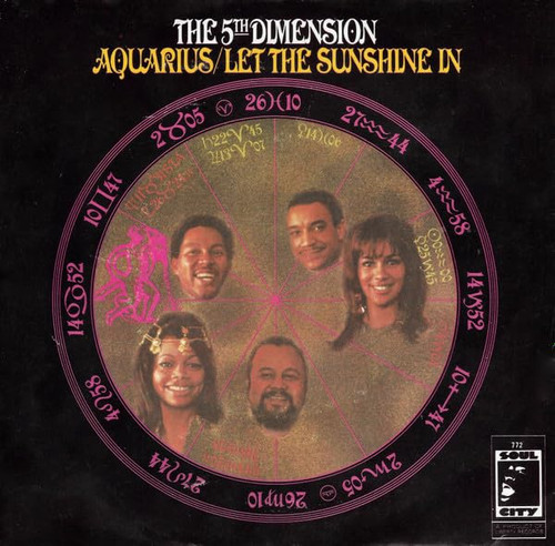 The 5th Dimension-"Aquarius/Let The Sunshine In" 1969 PS 45rpm PSYCH SOUL