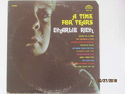 Charlie Rich-"A Time For Tears" 1970 LP SUN Records SHRINK Rockabilly Country NM