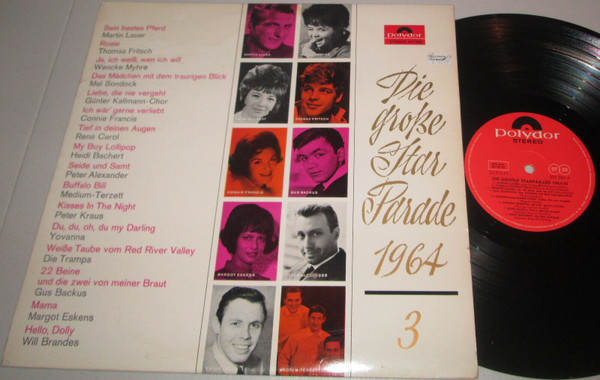 "Die Grosse Star Parade 1964 Vol. 3" GERMAN COMP. LP GUS BACKUS CONNIE FRANCIS +