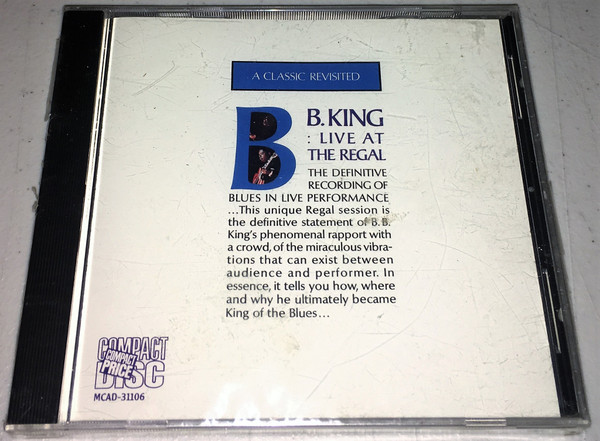 B.B. King-SEALED CD "Live At The Regal" 1971 RECORD CLUB Edition!