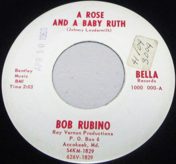 A LONLEY BOY / A ROSE AND A BABY RUTH (45/7") [Vinyl] BOB RUBINO
