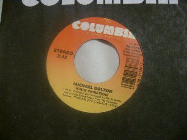 Michael Bolton 7" 45 Reach I'll Be There & White Christmas MICHAEL BOLTON