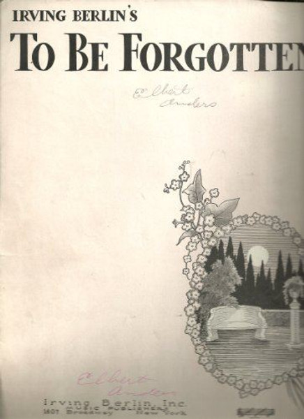 To Be Forgotten [Sheet Music] [Paperback] Berlin, Irving